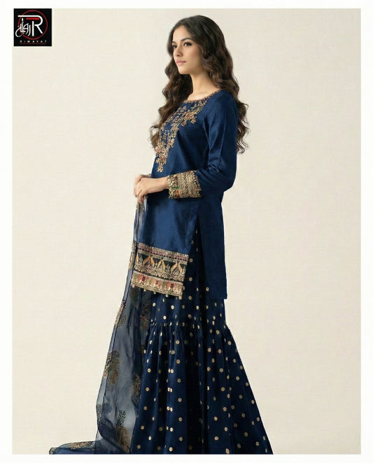 RT-111 | Three Piece Stitched Kurti