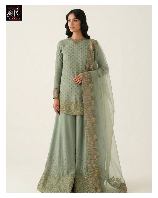 RT-107 | Embroidered Three-Piece Unstitched