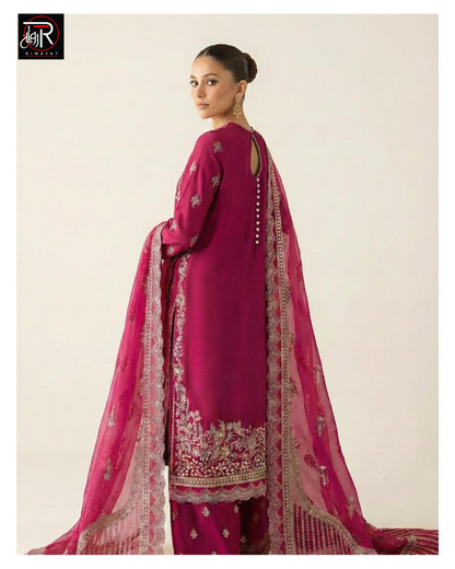 RT-101 | Embroidered Three-Piece Unstitched Suit